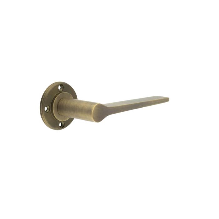 Frelan - Burlington Knightsbridge Door Handle on Rose - Antique Brass - No Rose