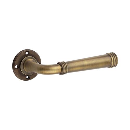 Frelan - Burlington Highgate Door Handle on Rose - Antique Brass - No Rose