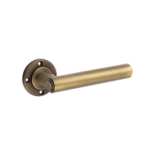 Frelan - Burlington Richmond Door Handle on Rose - Antique Brass - No Rose