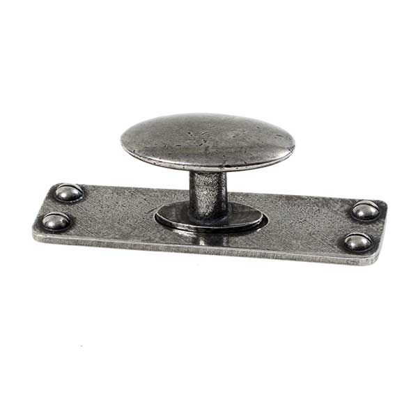 Finesse Dalton Genuine Pewter Cabinet, Pewter Cabinet Knob With Backplate