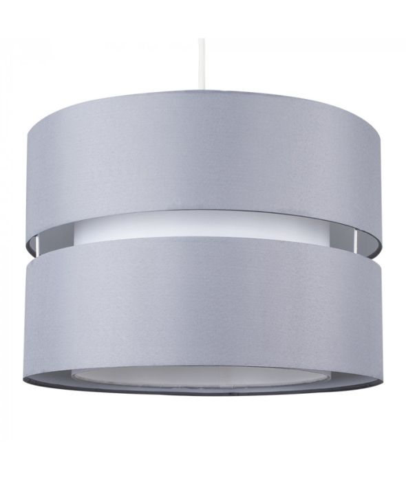 Grey And White Pendant Ceiling Light Shade, Small White Ceiling Light Shades