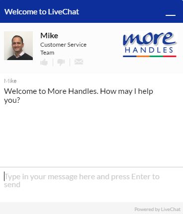 Live Chat at More Handles Live Chat