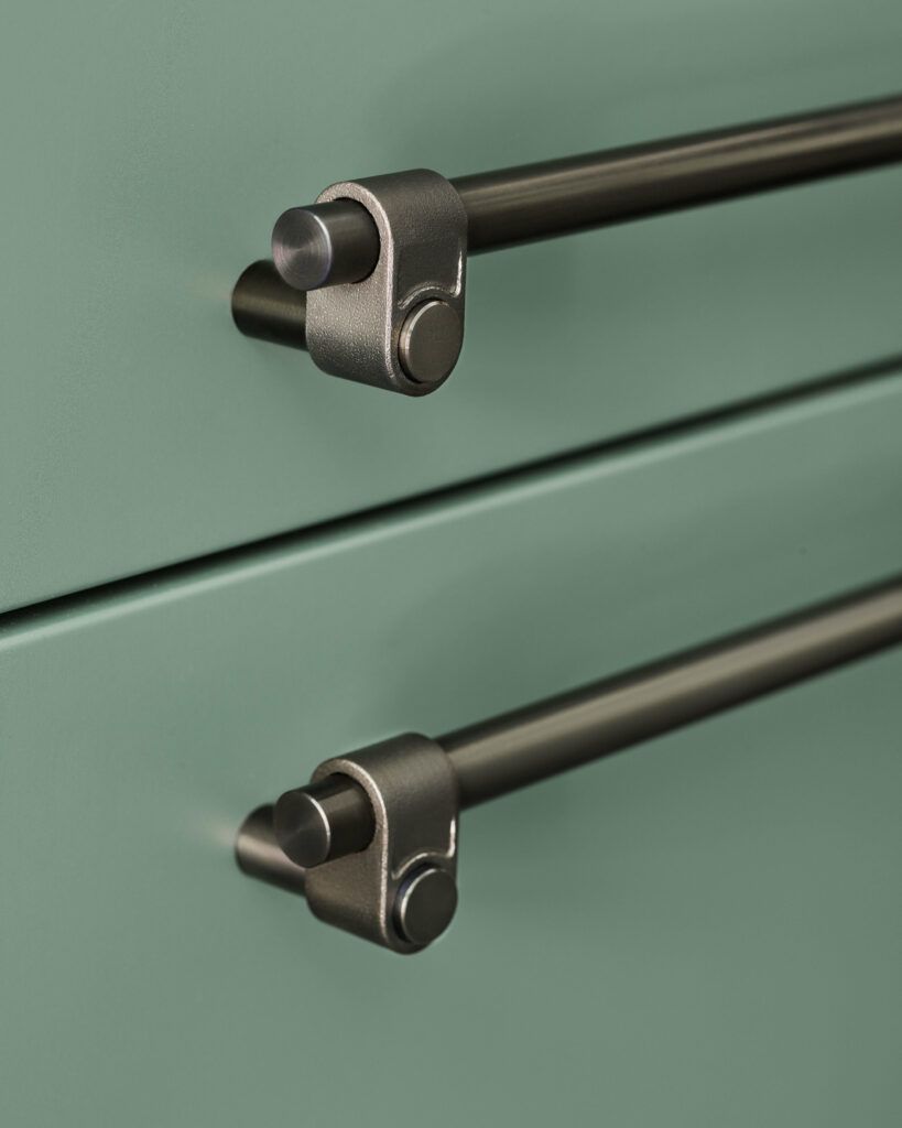 The BUSTER + PUNCH Welders Black CAST cupboard handles.