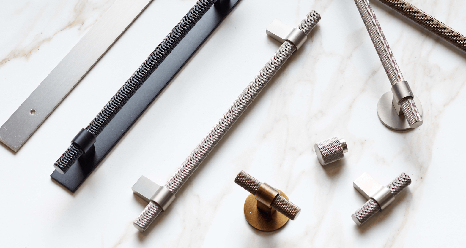 Knurled Cupboard handles and Knobs by Second Nature