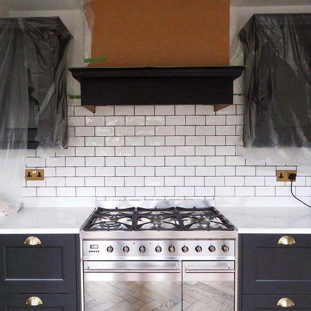 M.Marcus C1700 Traditional Cup Handle in Satin Brass as shown on the Instagram page of @builtinthe_sixties